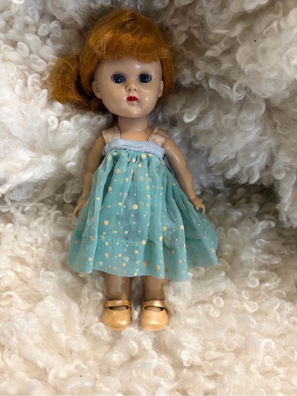 Vogue Redhead Doll in Teal Polka Dot Dress